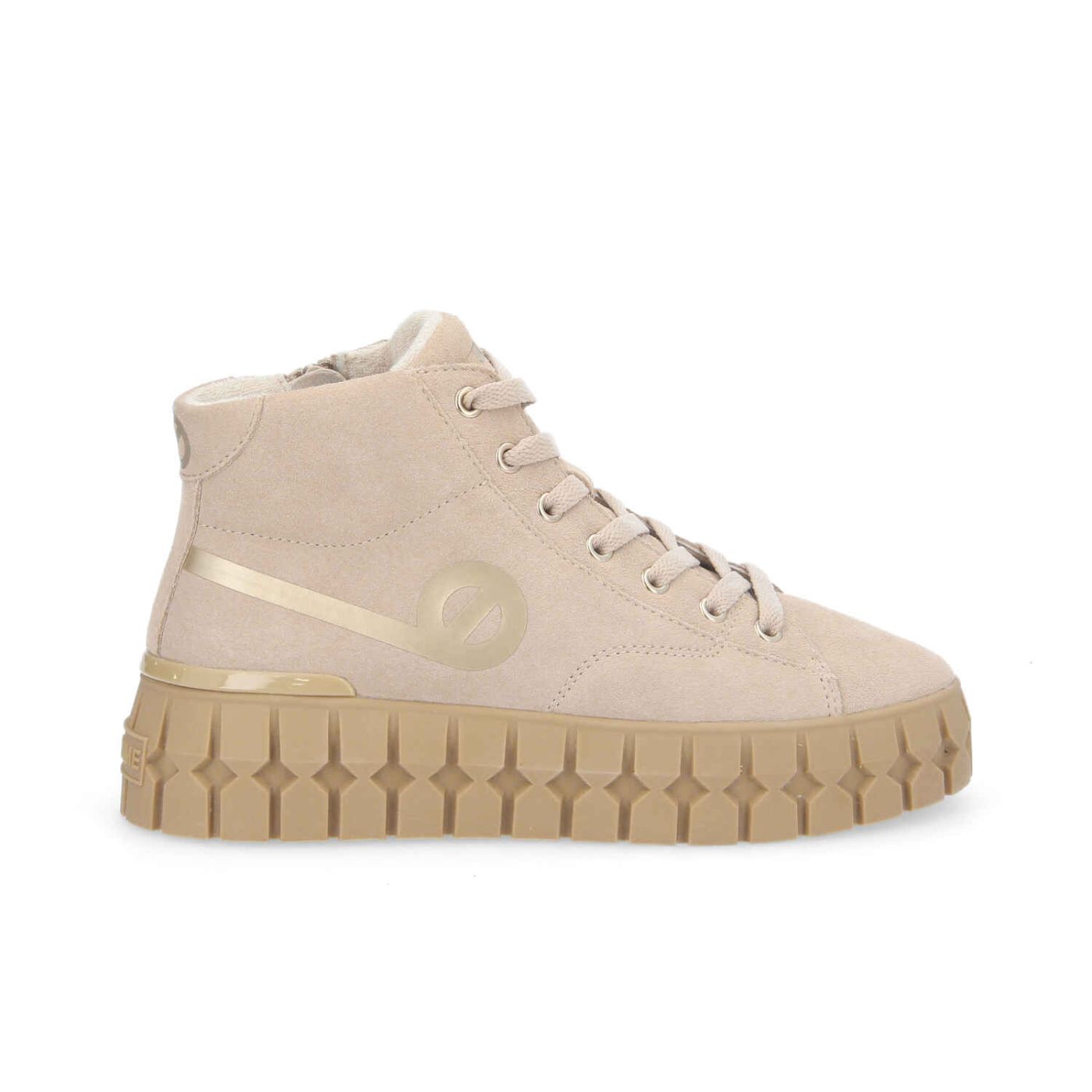 PLAY MID W  -  SUEDE/PRINT  - NUDE